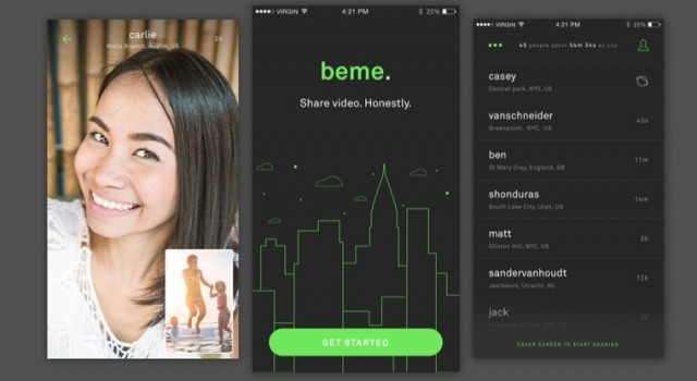 Beme Social Media Interface