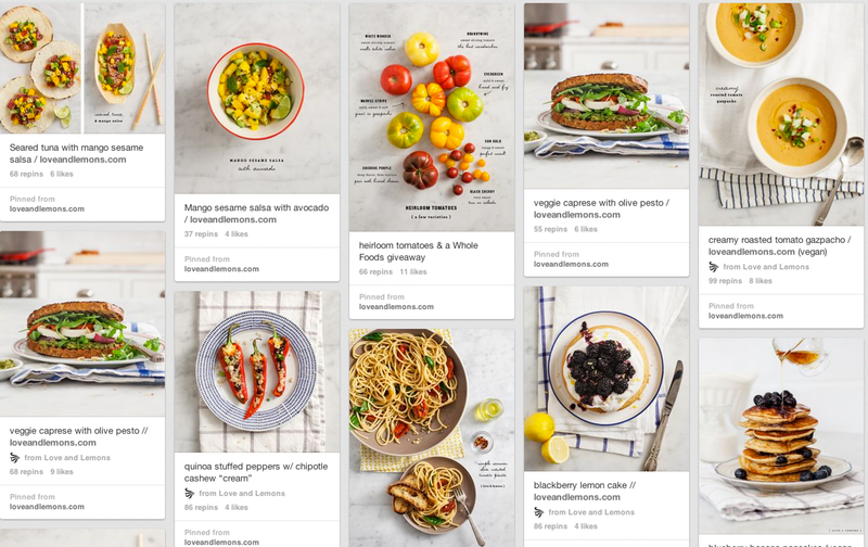 Pinterest marketing food